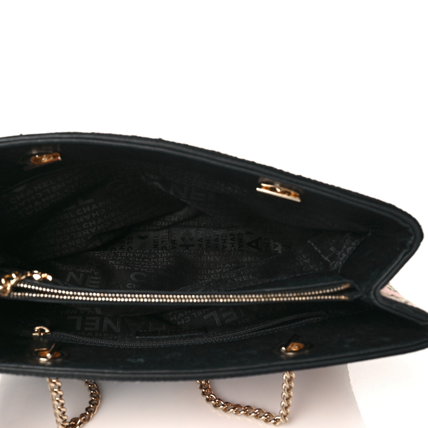 Chanel Needlepoint Precious Symbols Shoulder Bag Black 5 of 9