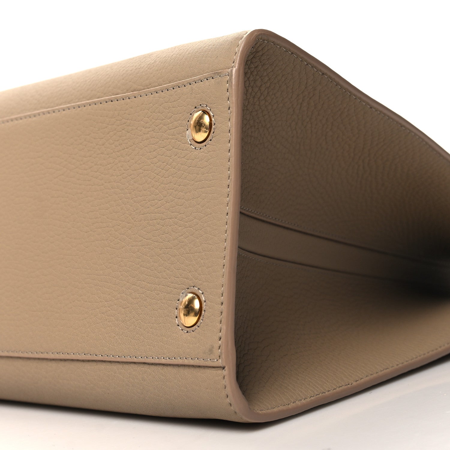 Burberry Grained Calfskin Medium Frances Tote Oat Beige 9 of 9