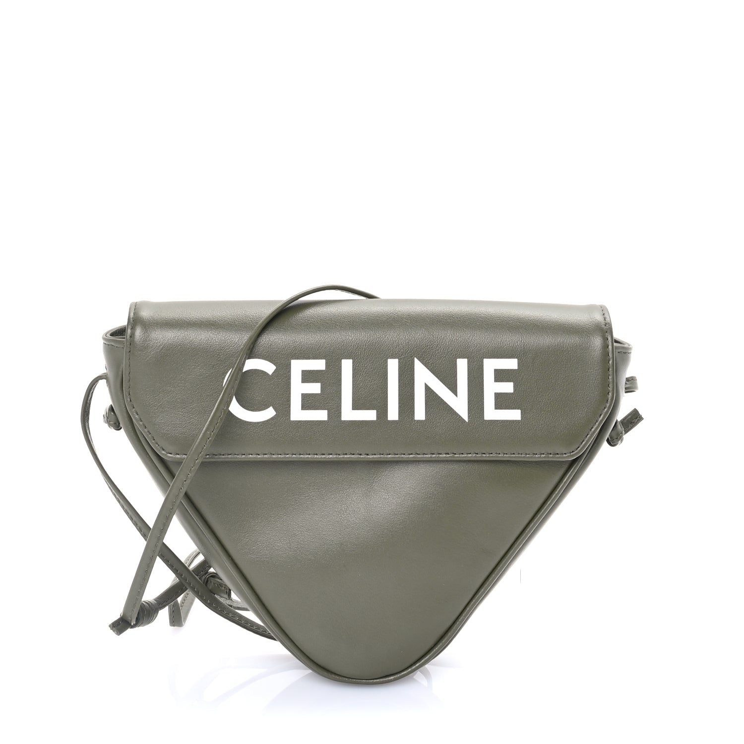 Celine Smooth Calfskin Triangle Crossbody Bag  Green 1 of 7