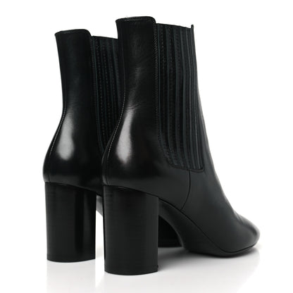Saint Laurent Nappa Lou 75 Ankle Zip Boots 36 Black 4 of 9