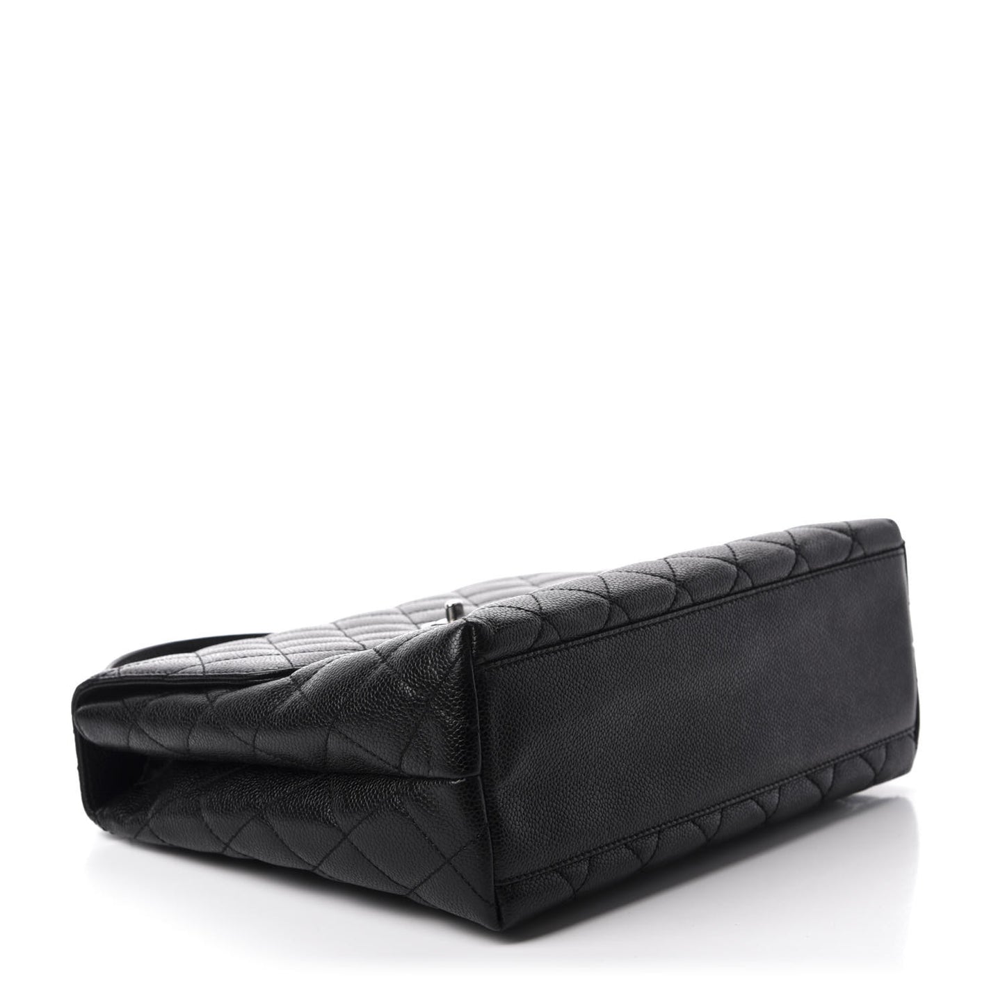 Caviar Quilted Jumbo Kelly Flap Black