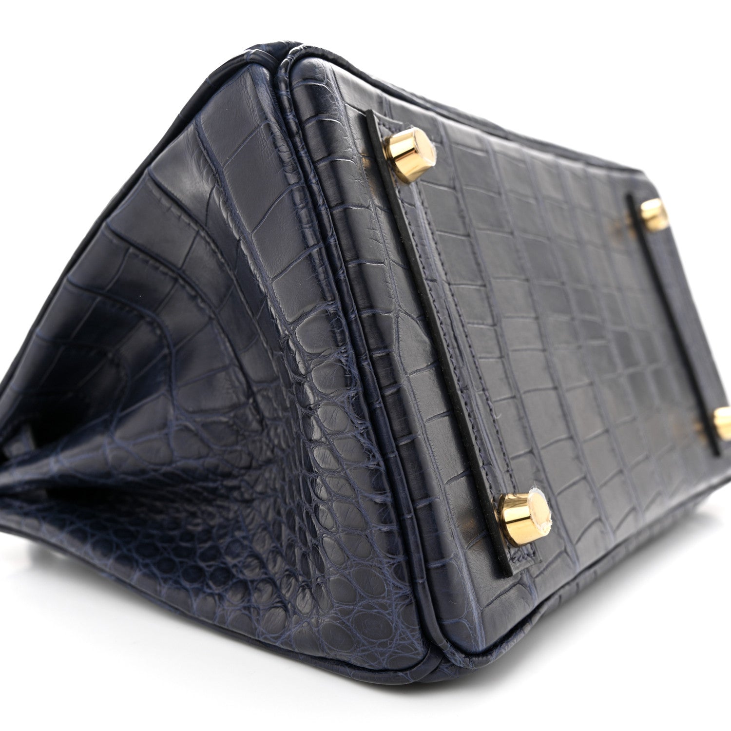 Hermes Matte Alligator Birkin 25 Bleu Indigo 9 of 11