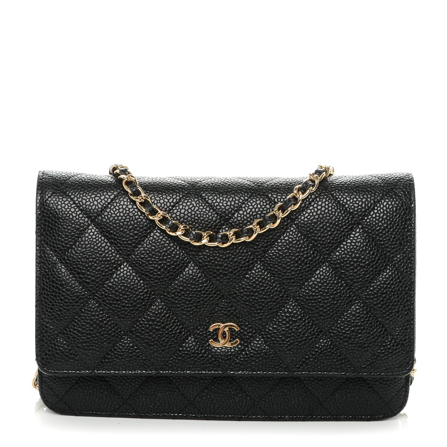 Chanel Caviar Quilted Wallet On Chain WOC Black 1 of 8