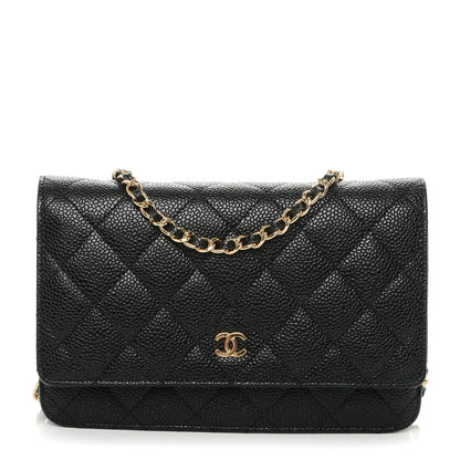 Chanel Caviar Quilted Wallet On Chain WOC Black 1 of 8