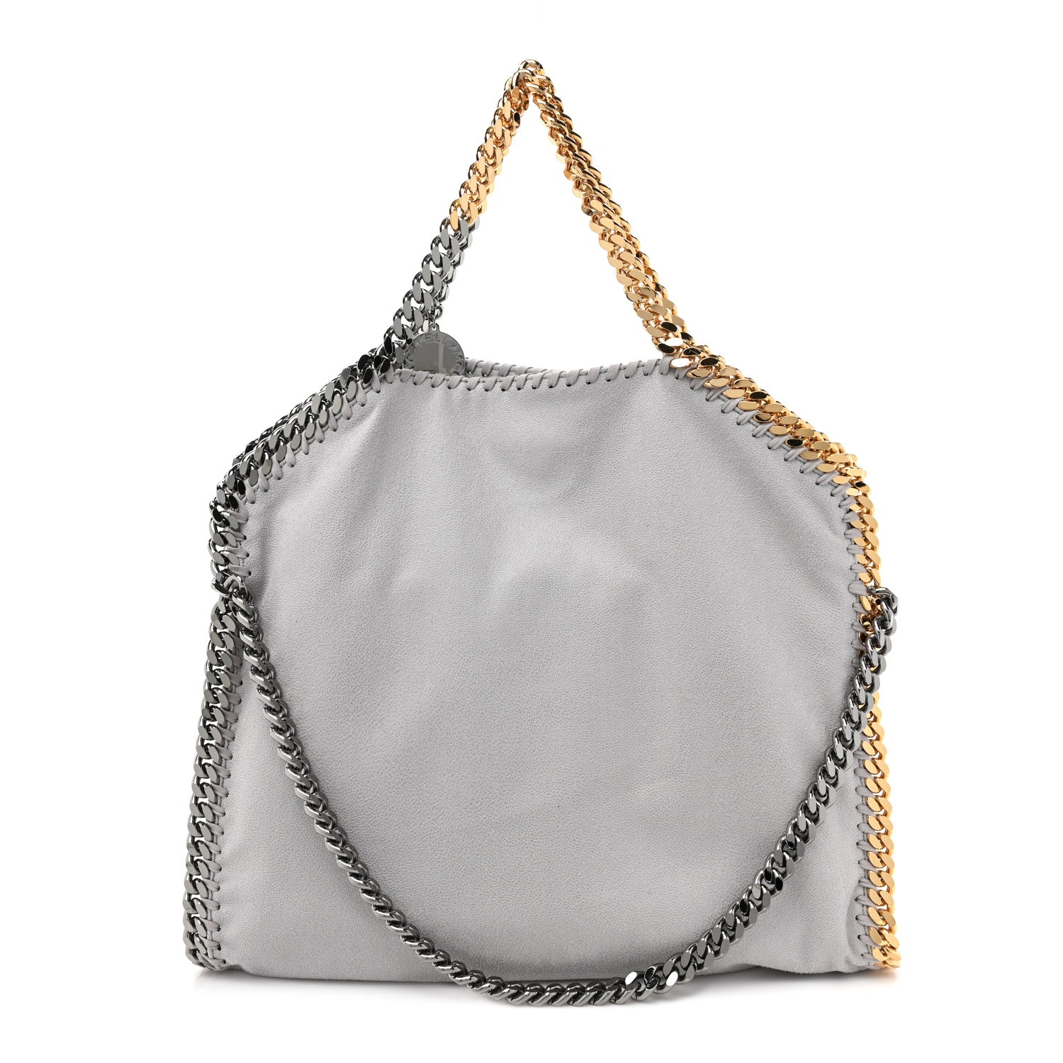 Stella McCartney Shaggy Deer Falabella 3 Chain Fold Over Tote Ice Grey 1 of 8