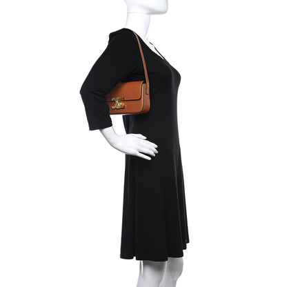 Celine Natural Calfskin Triomphe Shoulder Bag Tan 2 of 8