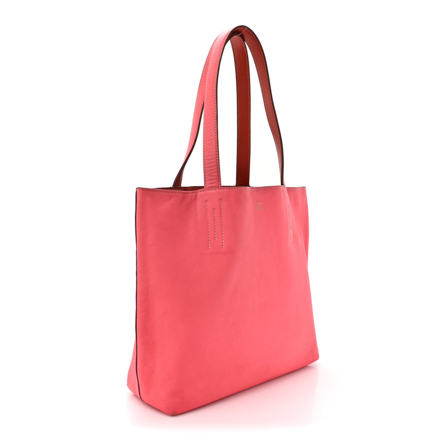 Veau Sikkim Swift Double Sens 28 Reversible Tote Peony Sanguine