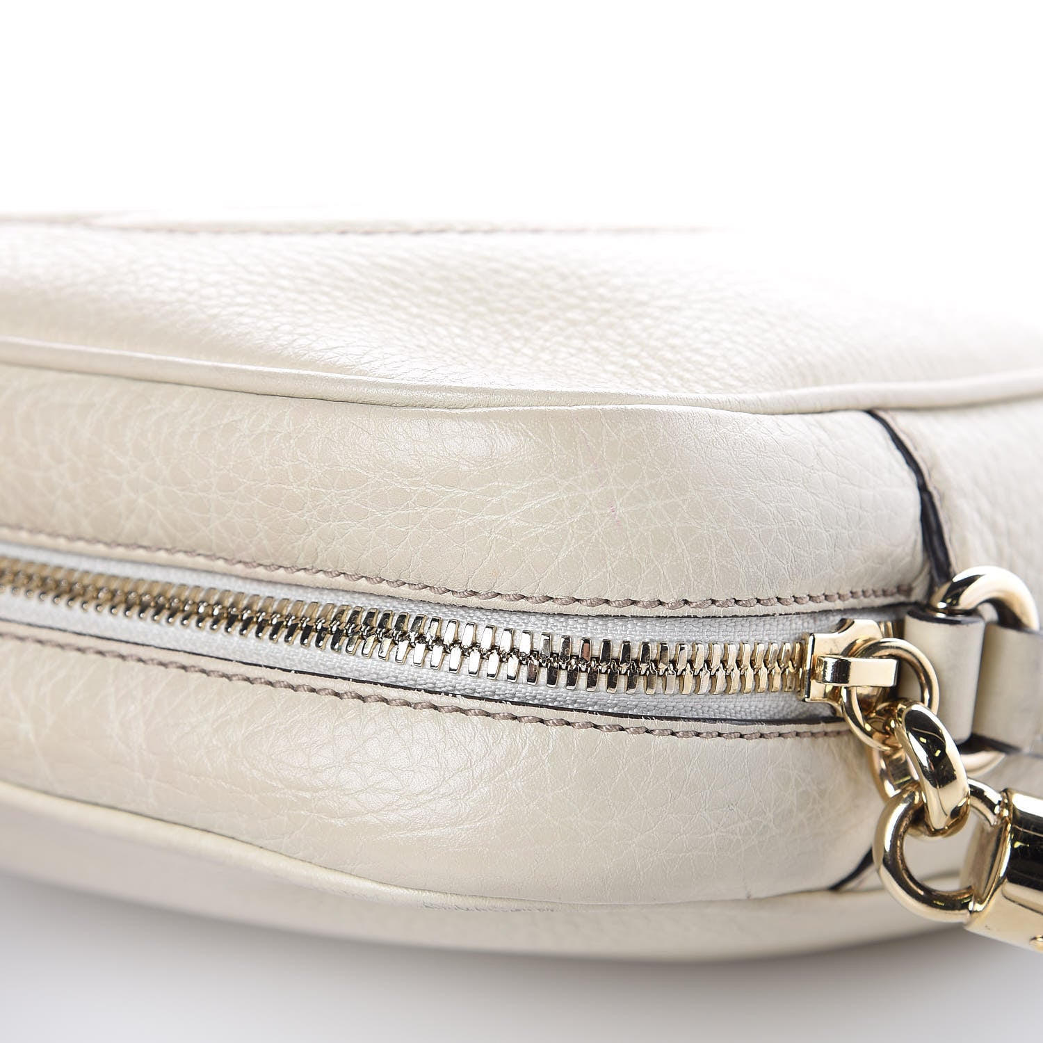 Gucci Pebbled Calfskin Small Soho Disco Bag Off White 10 of 12