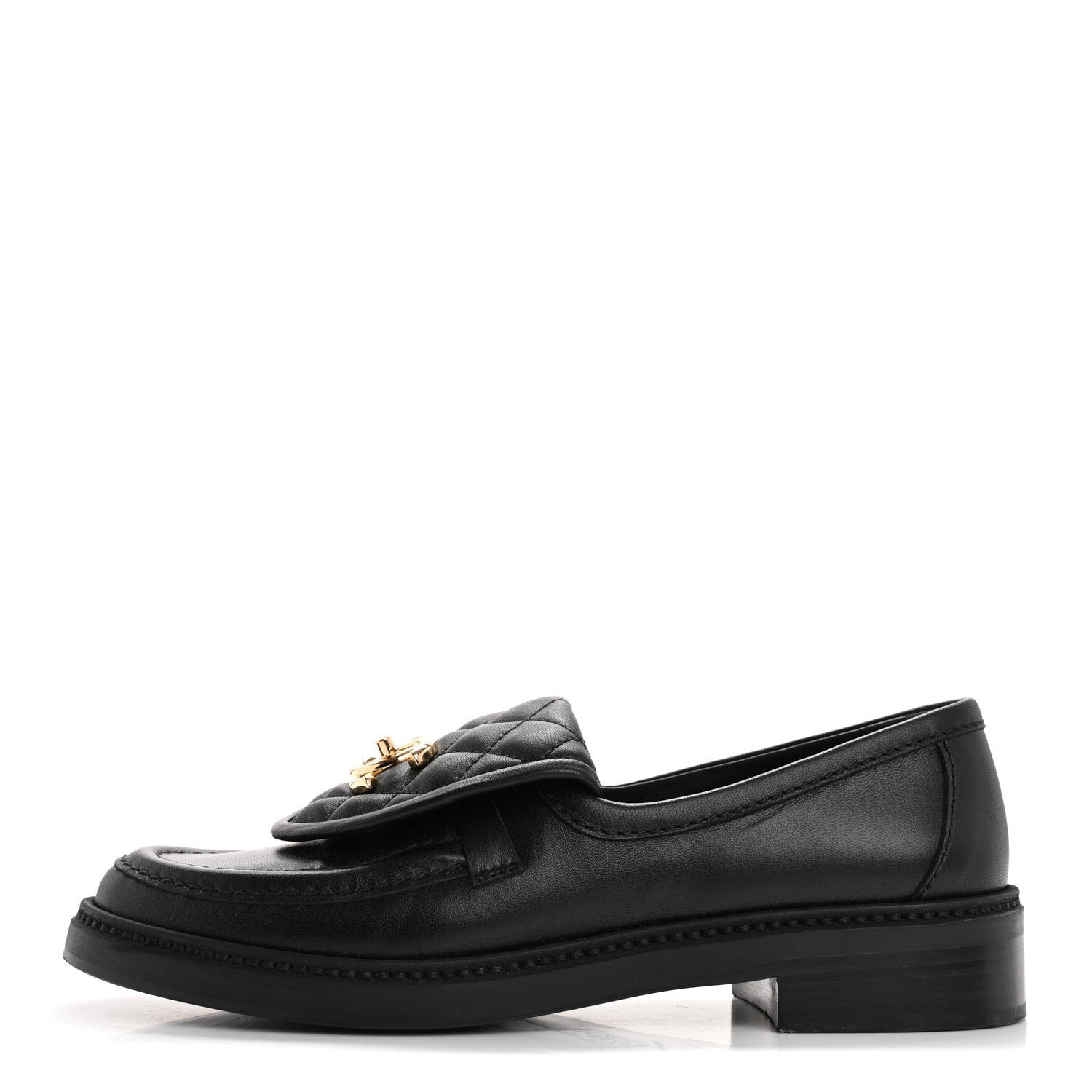 Chanel Lambskin Quilted CC TurnLock Loafers 36 Black 1 of 7