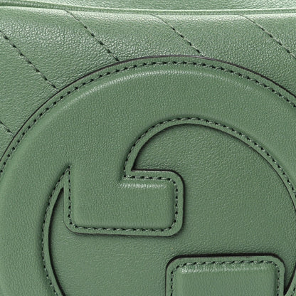 Gucci Sakai Be Green Calfskin Diagonal Stitched Small Blondie Shoulder Bag Green Soil Grass 6 of 8