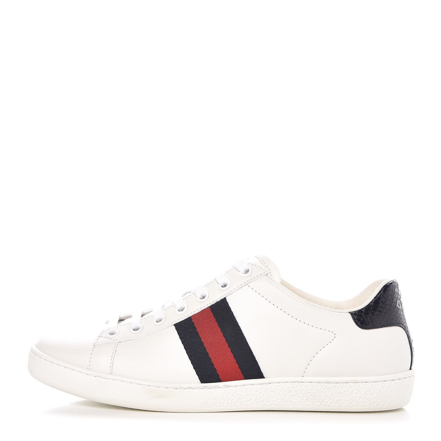 Calfskin Ayers Web Ace Sneakers 38 White Blue