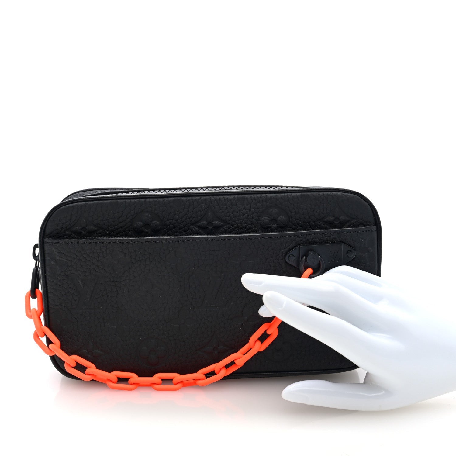 Louis Vuitton Taurillon Monogram Uniformes Solar Ray Soft Pochette Volga Belt Bag Black 2 of 6