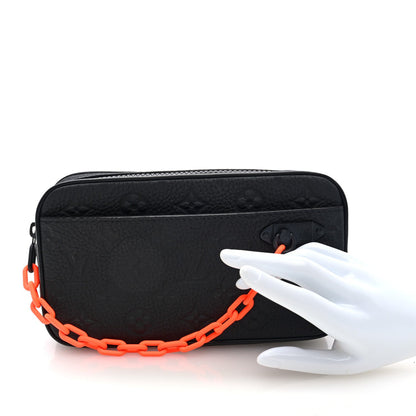 Louis Vuitton Taurillon Monogram Uniformes Solar Ray Soft Pochette Volga Belt Bag Black 2 of 6