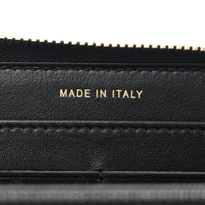 Chanel Caviar Studded Deauville Large Zip Around Wallet Black 7 of 10