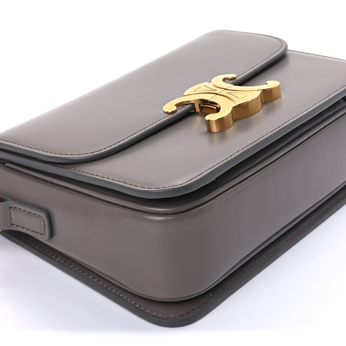Shiny Calfskin Medium Triomphe  Pebble