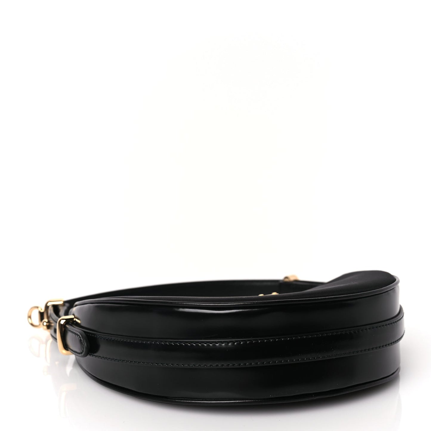 Re-Nylon Spazzolato Mini Arque Shoulder Bag Black