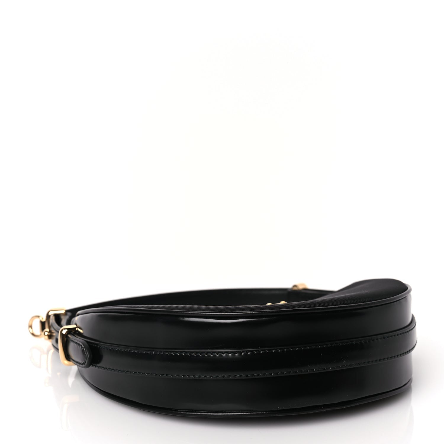 Prada Re-Nylon Spazzolato Mini Arque Shoulder Bag Black 3 of 8