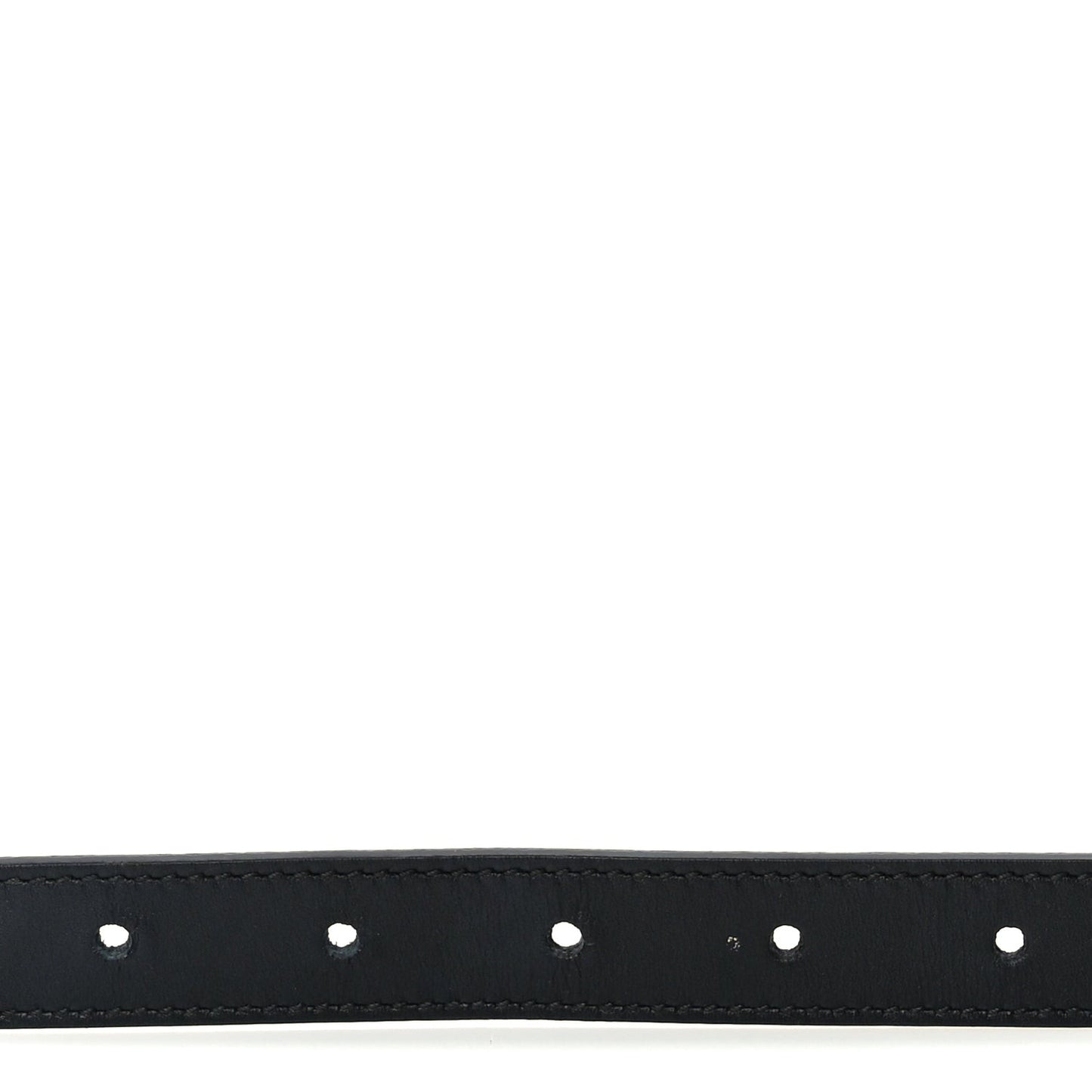 Moon Calfskin Pearl Double G 20mm Belt 80 32  Black Cream