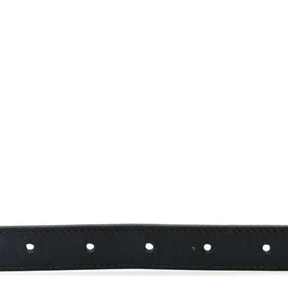 Gucci Moon Calfskin Pearl Double G 20mm Belt 80 32  Black Cream 3 of 6