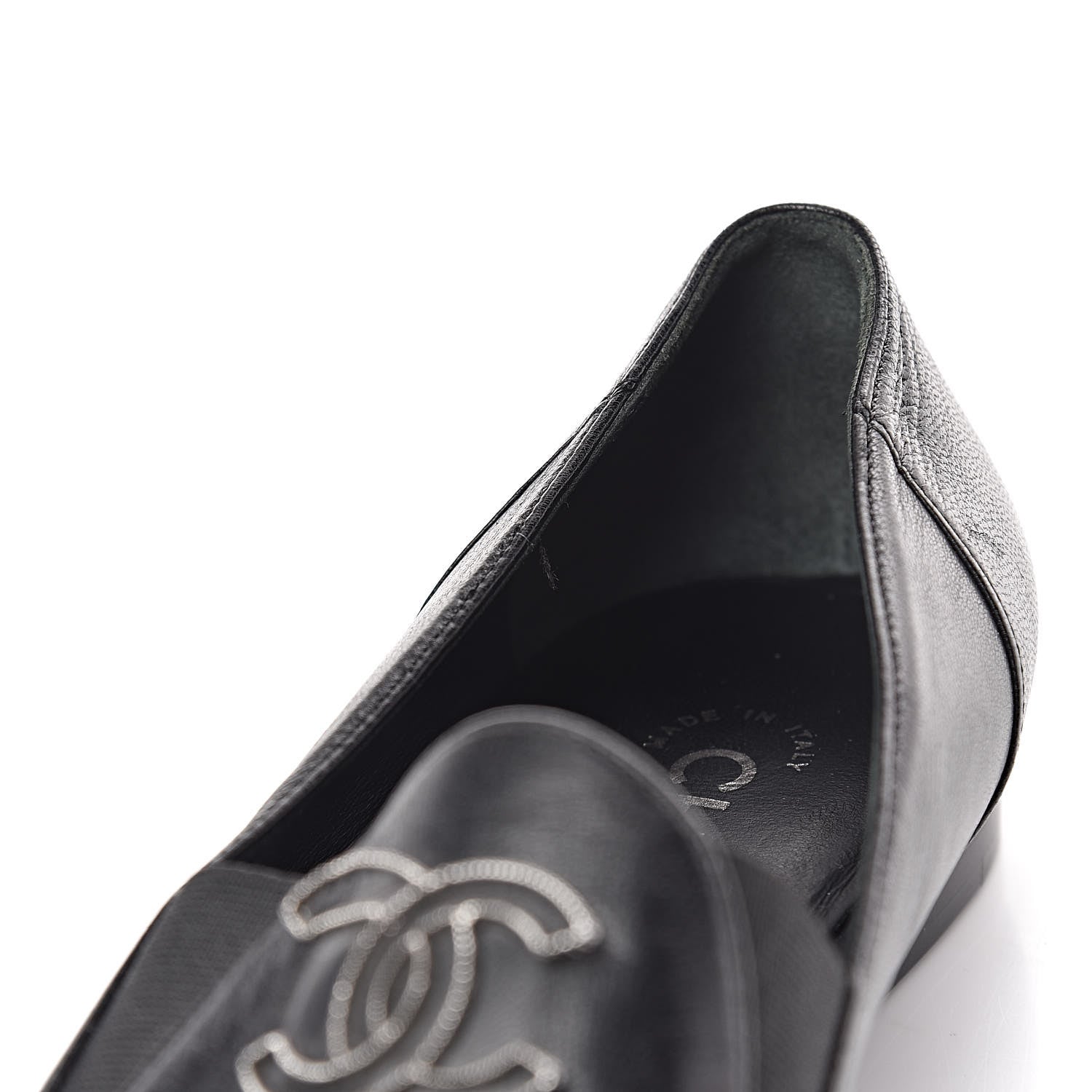 Chanel Lambskin CC Loafers 36 Black 14 of 16