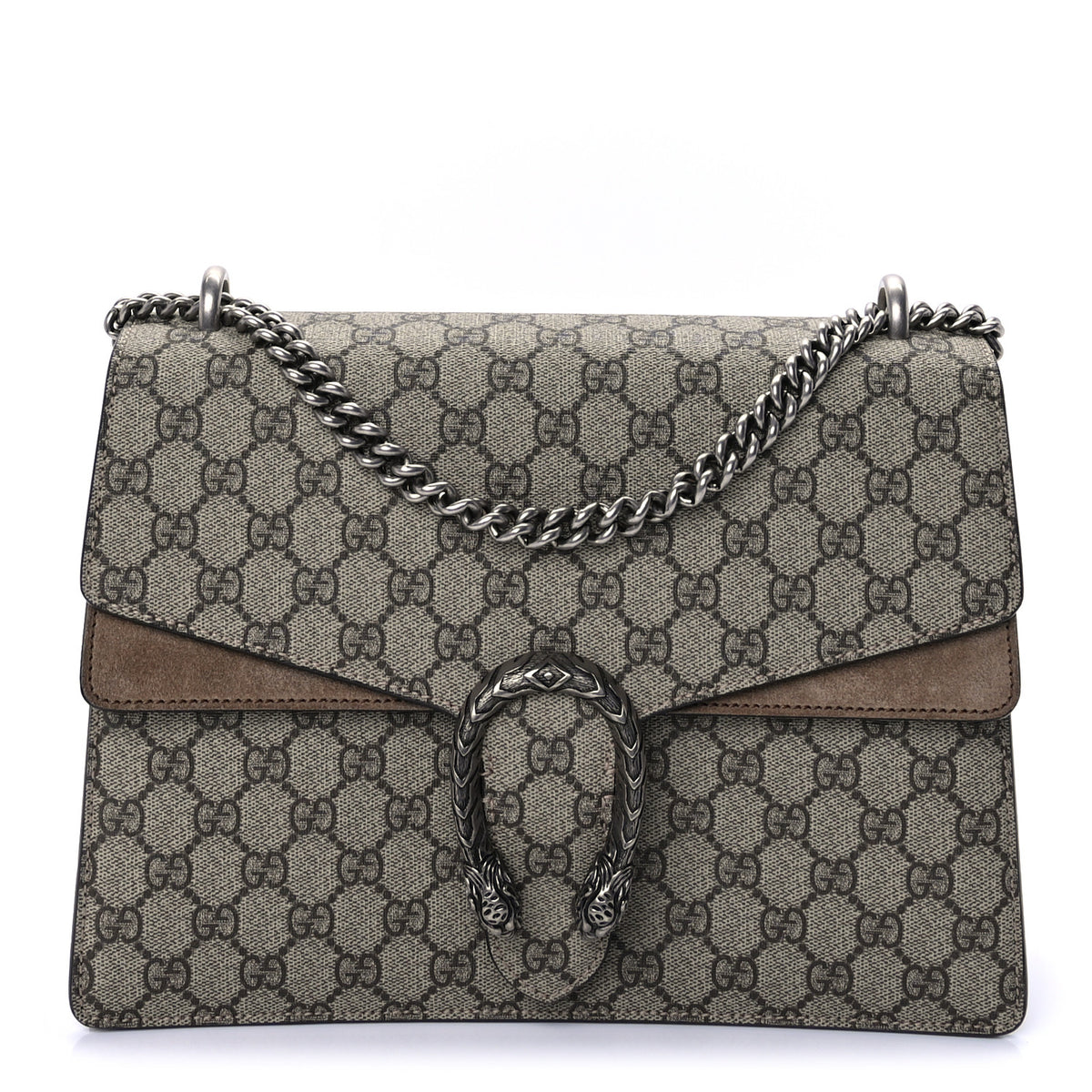 Gucci GG Supreme Monogram Medium Dionysus Shoulder Bag Taupe 1 of 8