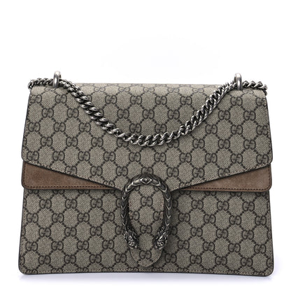 Gucci GG Supreme Monogram Medium Dionysus Shoulder Bag Taupe 1 of 8