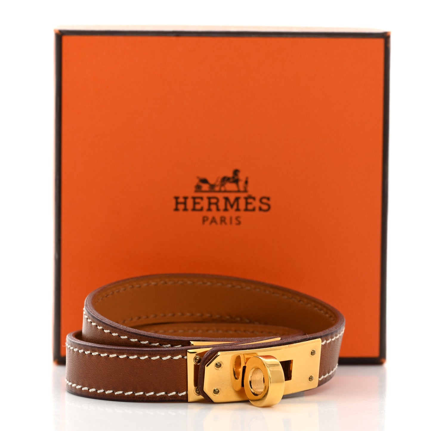 Barenia Kelly Double Tour Bracelet XS Fauve