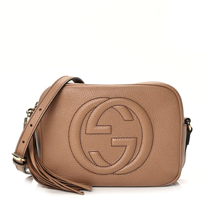 Gucci Pebbled Calfskin Small Soho Disco Bag Camelia 1 of 9