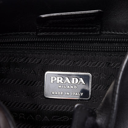 Prada Calfskin Shoulder Bag Black 6 of 9