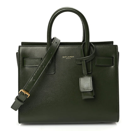 Saint Laurent Calfskin Nano Sac De Jour Green 1 of 9