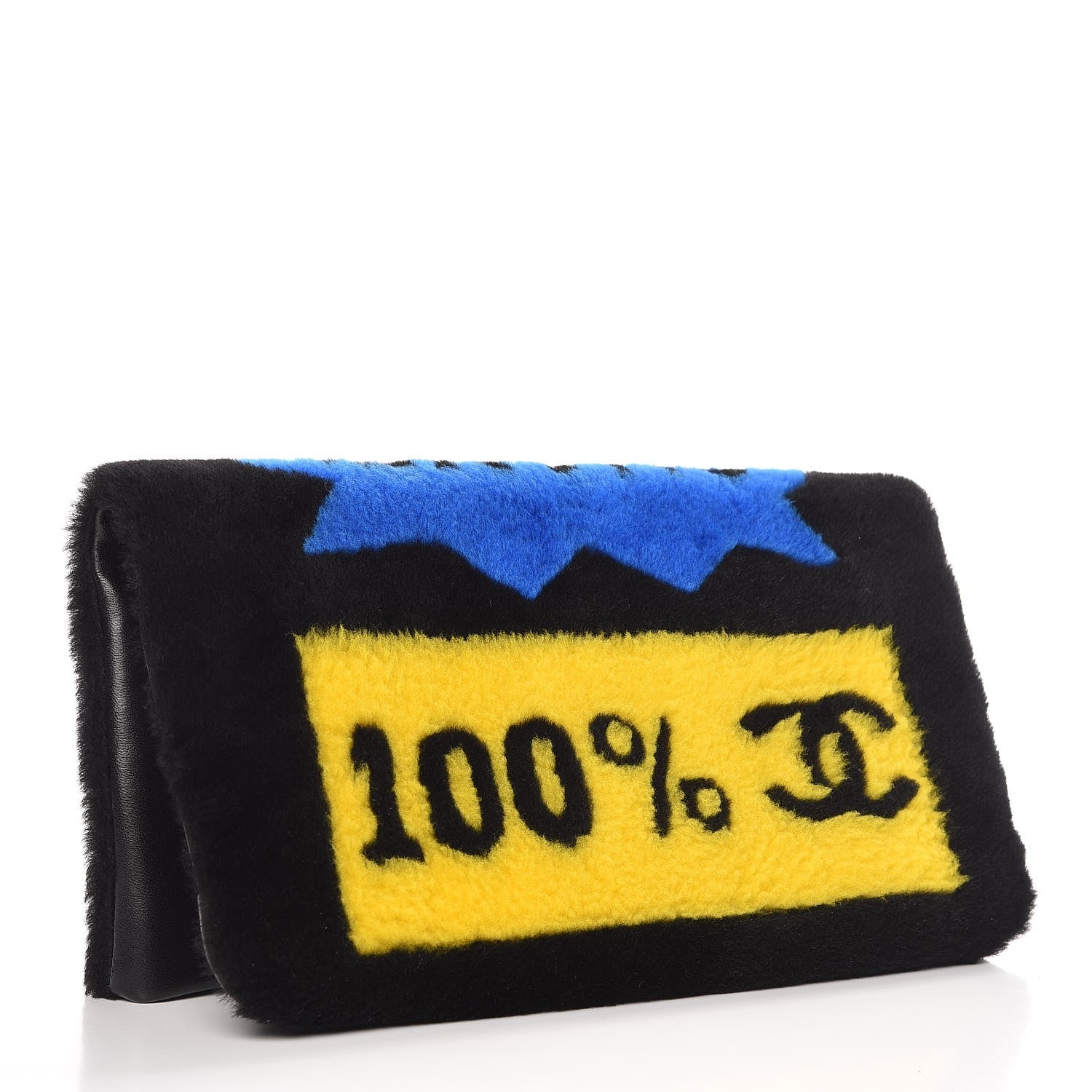 Chanel Shearling Lambskin 100% Clutch Black 3 of 7