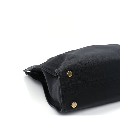 Gucci Pebbled Calfskin Large Logo Tote Black 7 of 8