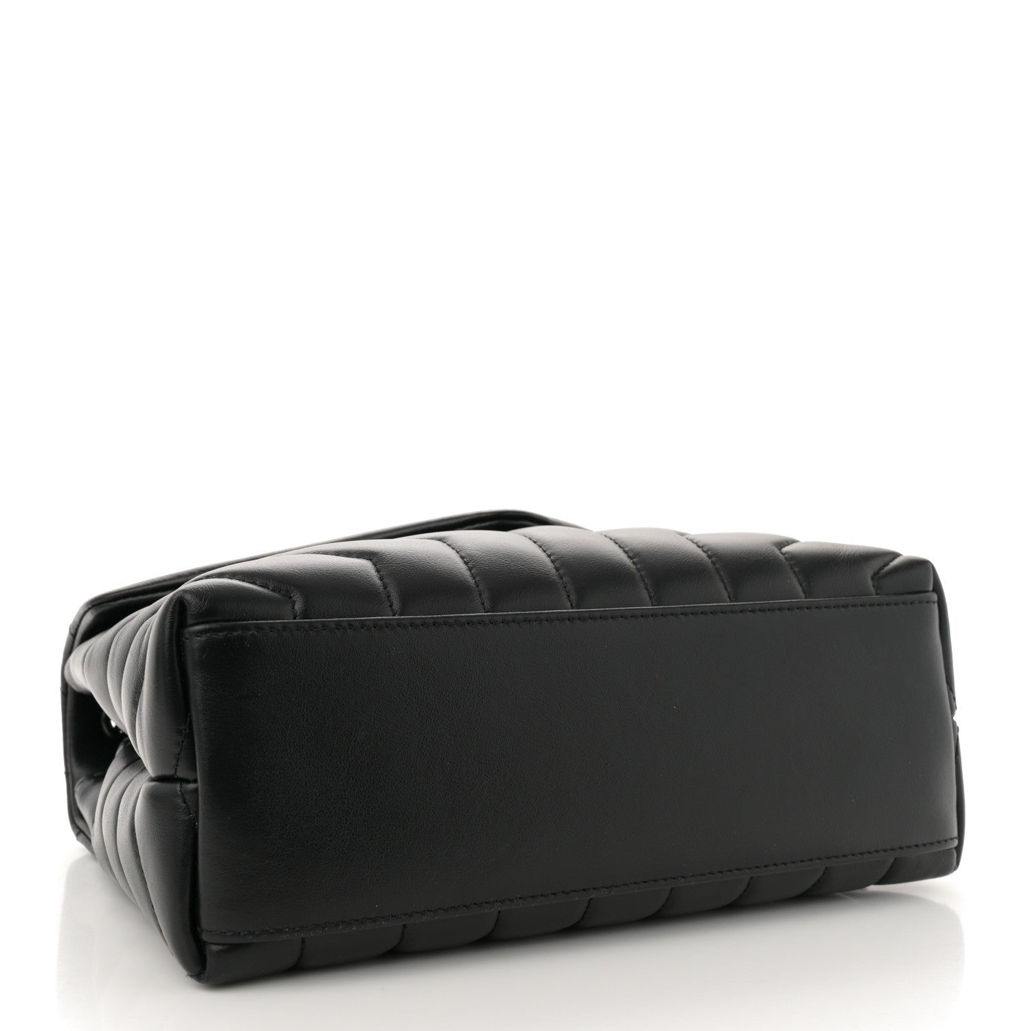 Saint Laurent Calfskin Y Quilted Monogram Monochrome Small Loulou Chain Satchel Black 4 of 7