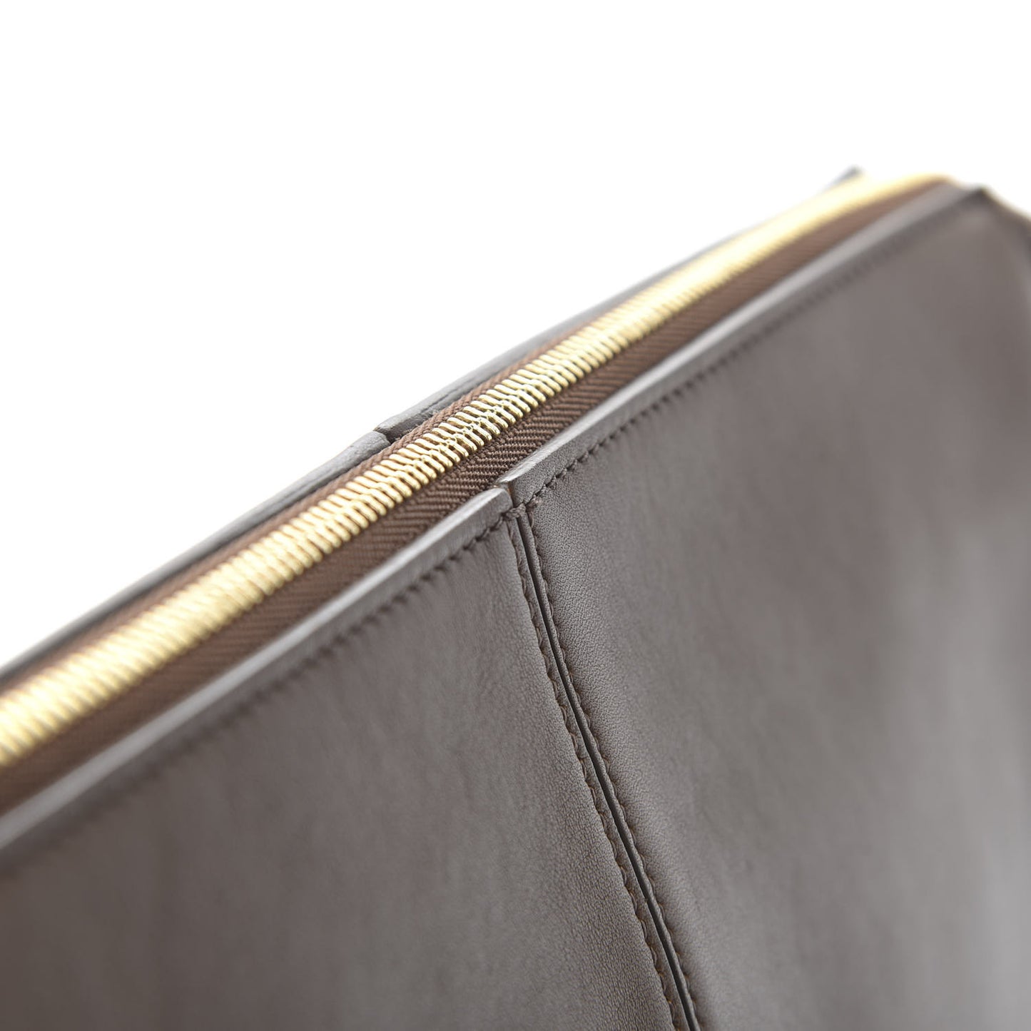 Natural Calfskin Tri-Fold Clutch on Chain Havana