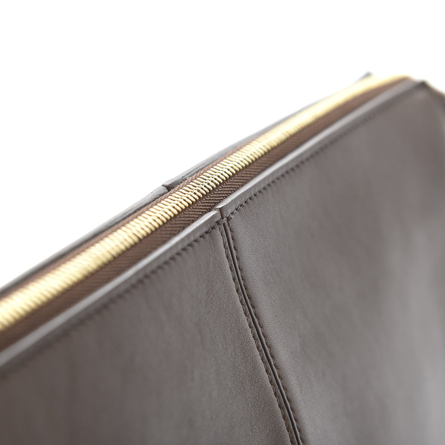 Celine Natural Calfskin Tri-Fold Clutch on Chain Havana 10 of 11