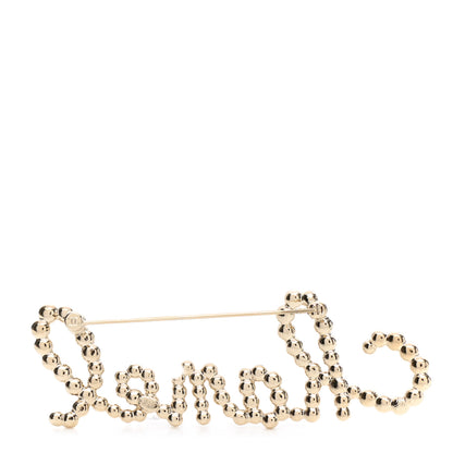 Chanel Metal Glass Swirling Pearls Brooch Pin Gold 3 of 5