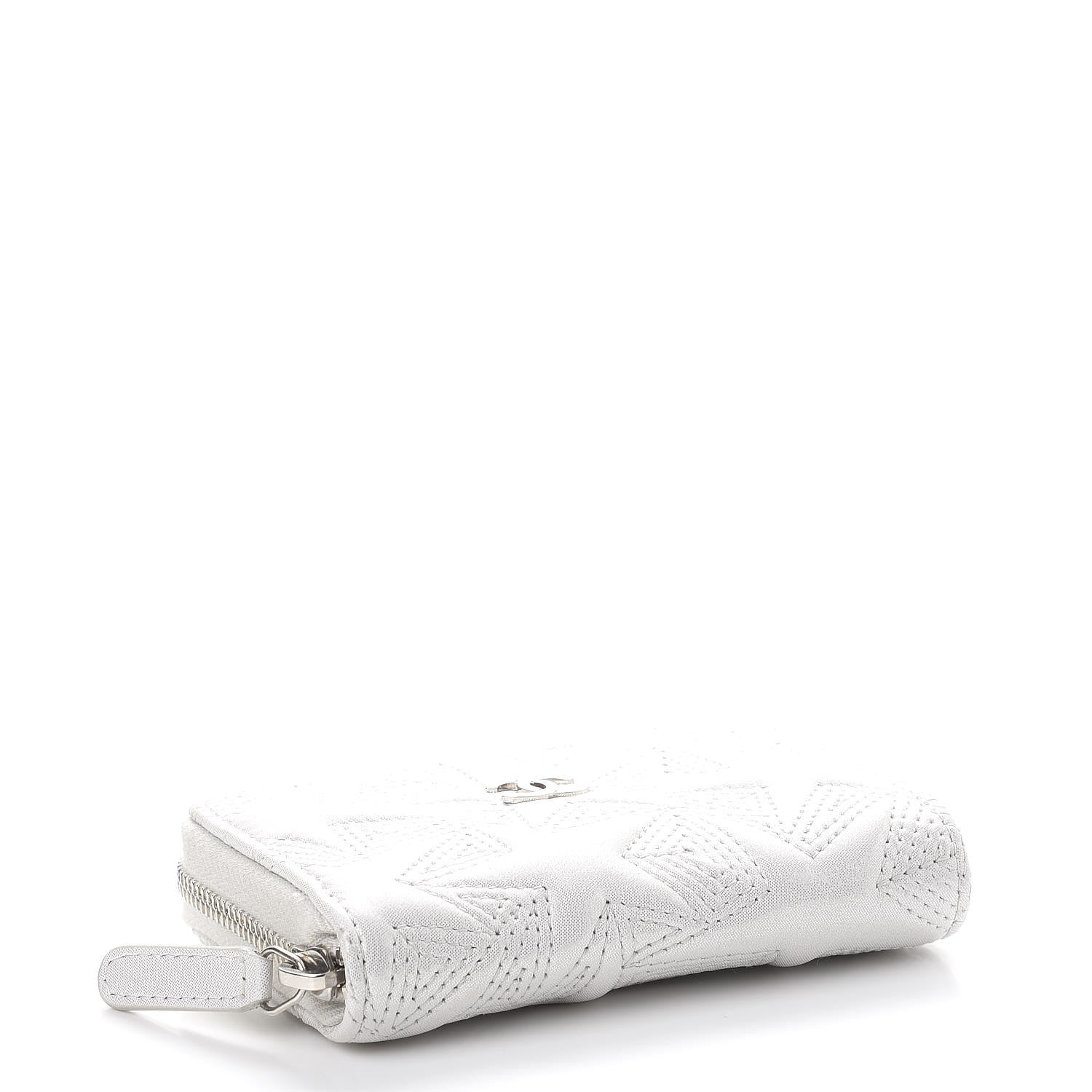 Chanel Metallic Lambskin Star Embossed Coin Purse Light Silver 4 of 8