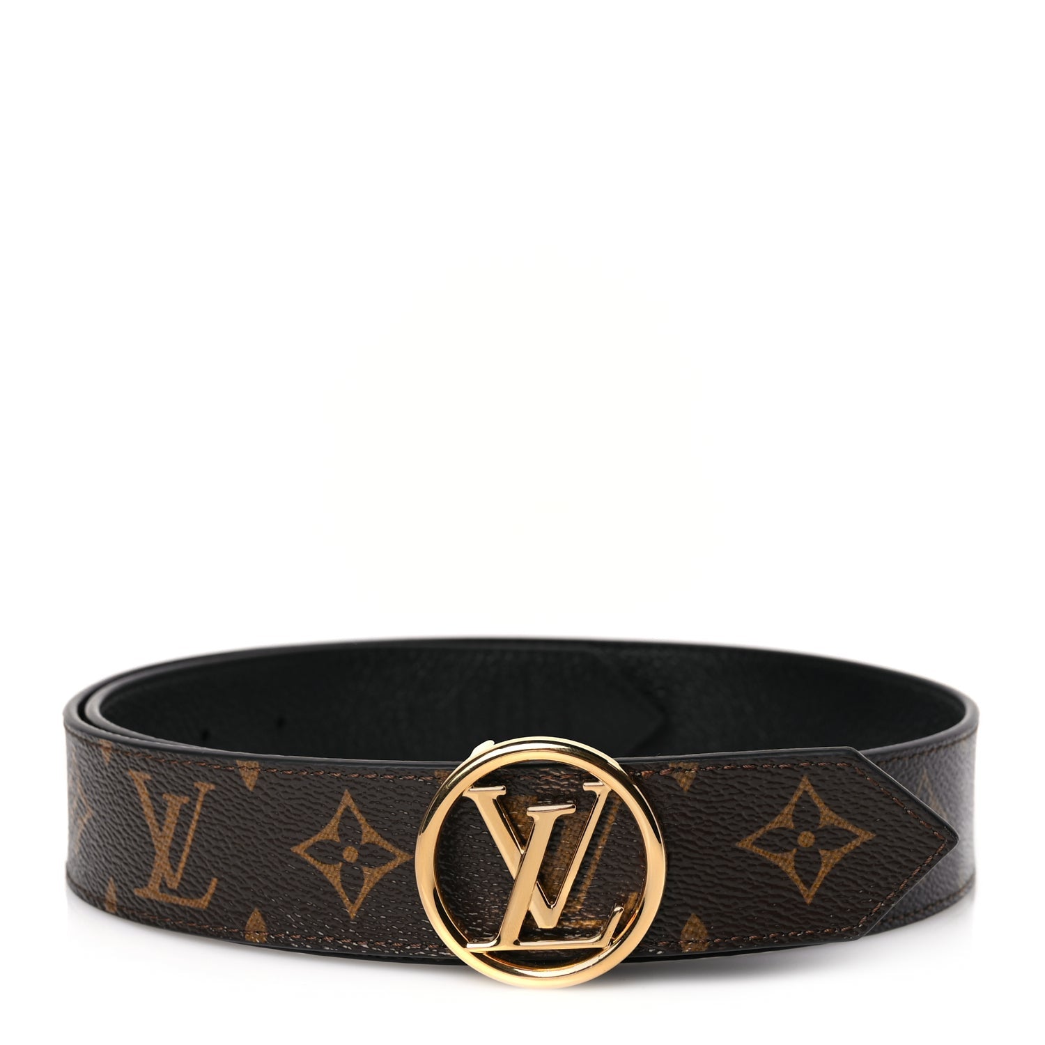 Louis Vuitton Monogram LV Circle 35mm Reversible Belt 80 32 Black 1 of 5