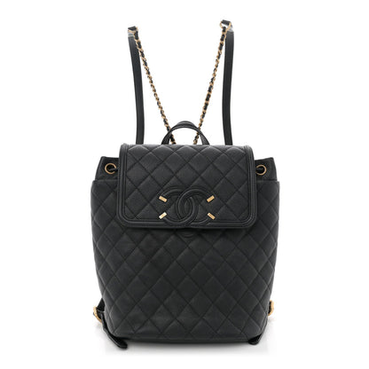 Chanel Caviar Quilted Small Filigree Backpack Black 1 of 7