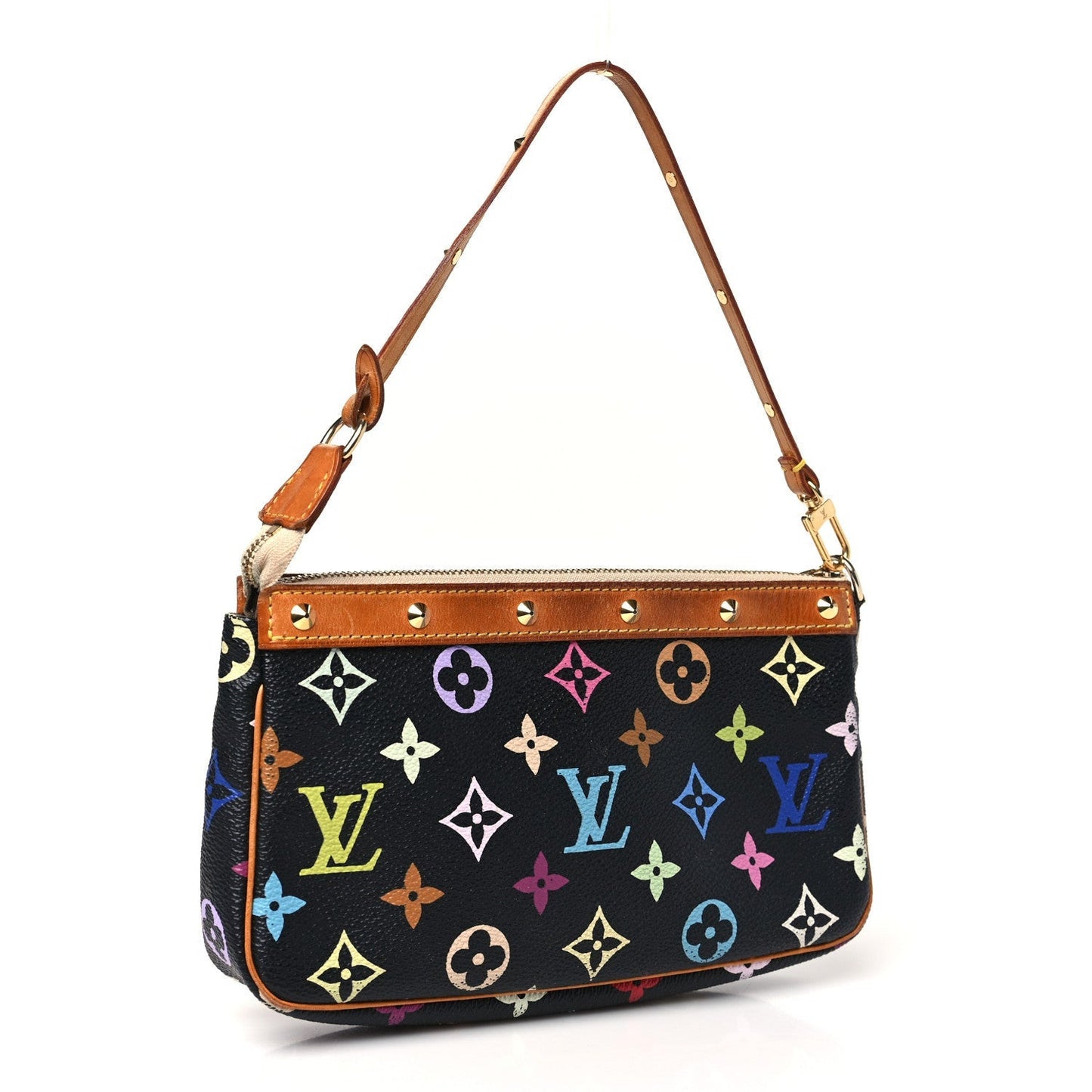 Monogram Multicolor Pochette Accessories Black