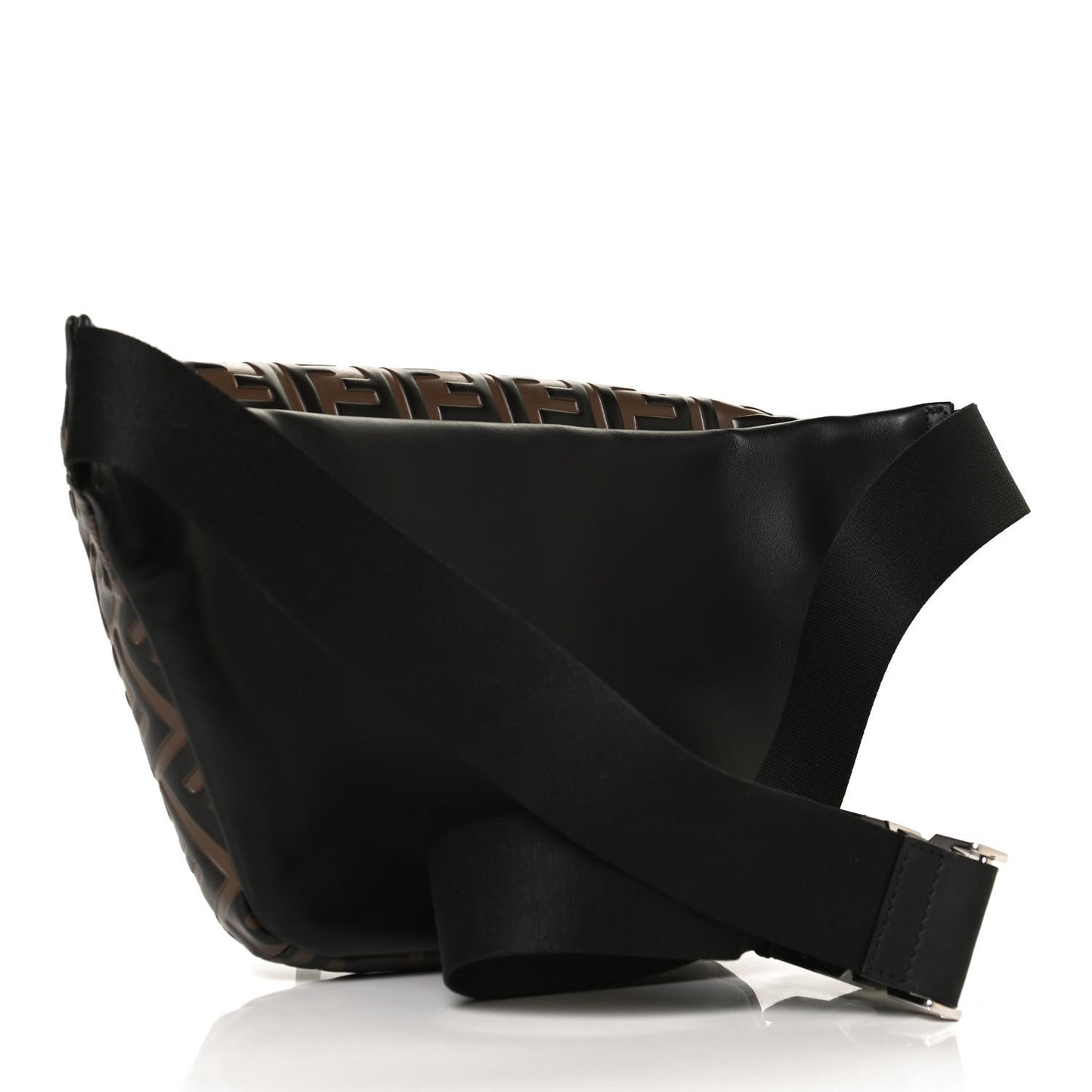 Vitello Century Bi-Color FF 1974 Embossed Belt Bag Maya Black