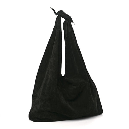 The Row Suede Bindle Bag Black 3 of 9