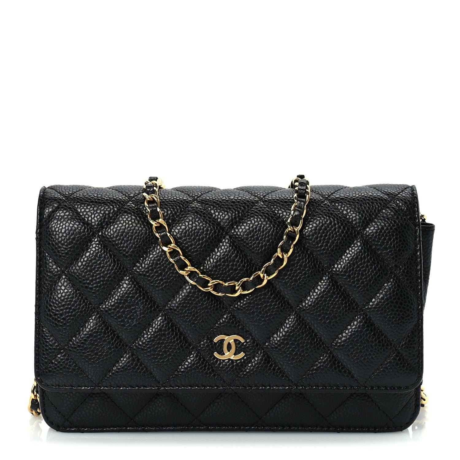 Chanel Caviar Quilted Wallet On Chain WOC  Black 1 of 9