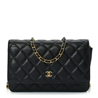 Chanel Caviar Quilted Wallet On Chain WOC  Black 1 of 9