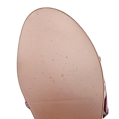 Louis Vuitton Jacquard Since 1854 Lock It Flat Mule 37 Bordeaux 10 of 10