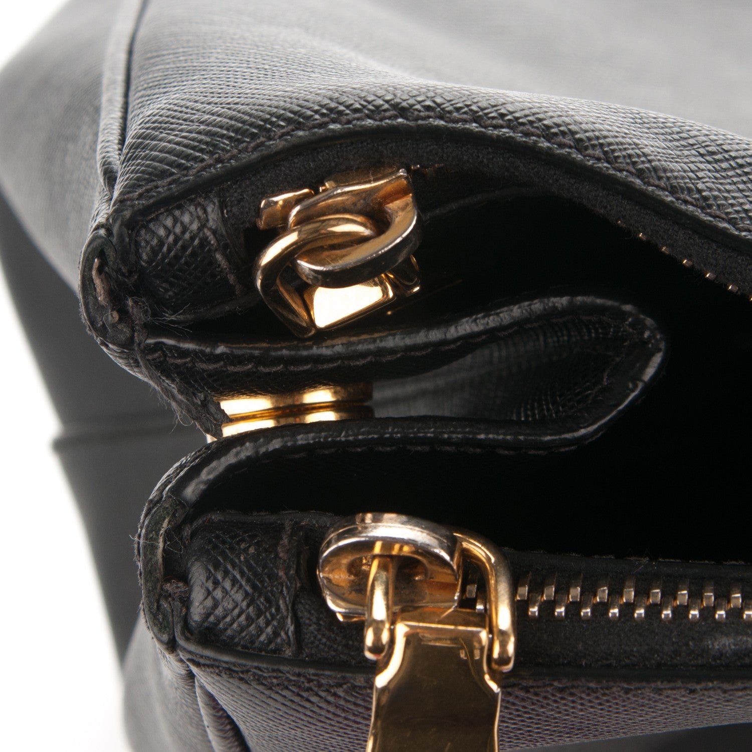 Prada Saffiano Lux Extra Large Galleria Double Zip Tote Black 9 of 9