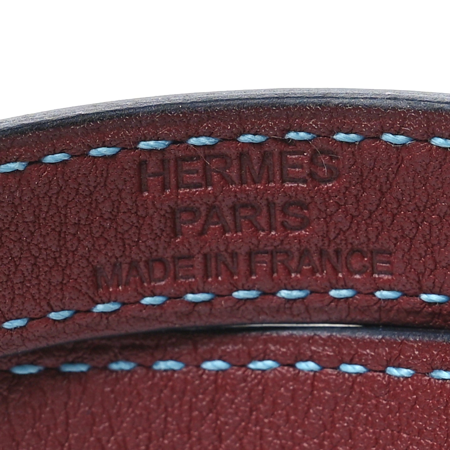 Swift Colorblock Kelly Double Tour Bracelet T2 Bleu du Nord Rouge H