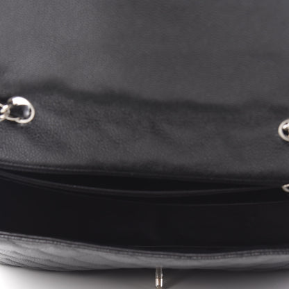 Chanel Caviar Quilted Jumbo Single Flap Black 5 of 10