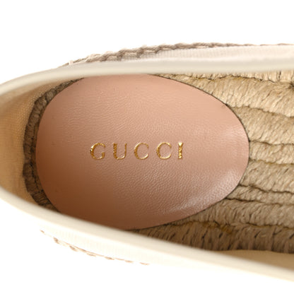 Gucci Canvas Logo Espadrilles 37 Greggio White 8 of 11