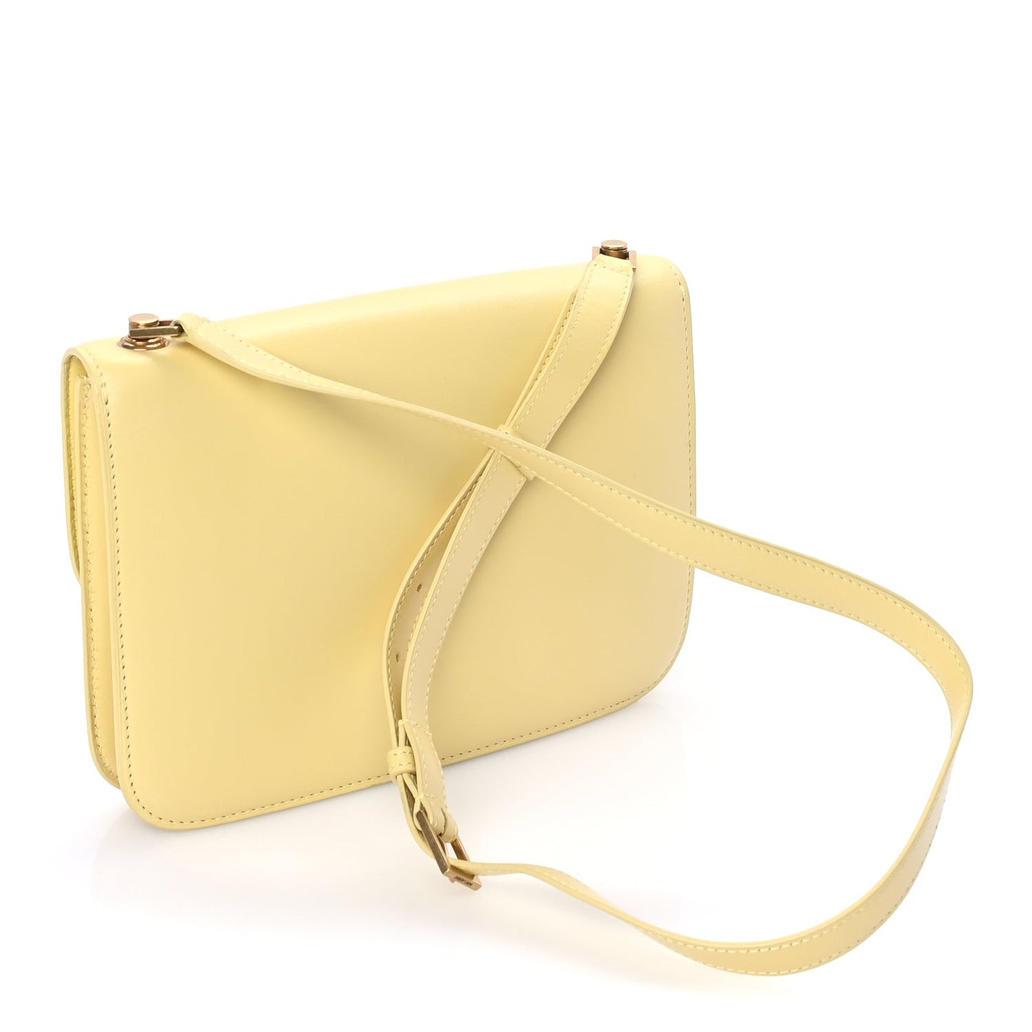 Smooth Calfskin Carre Satchel  Paille